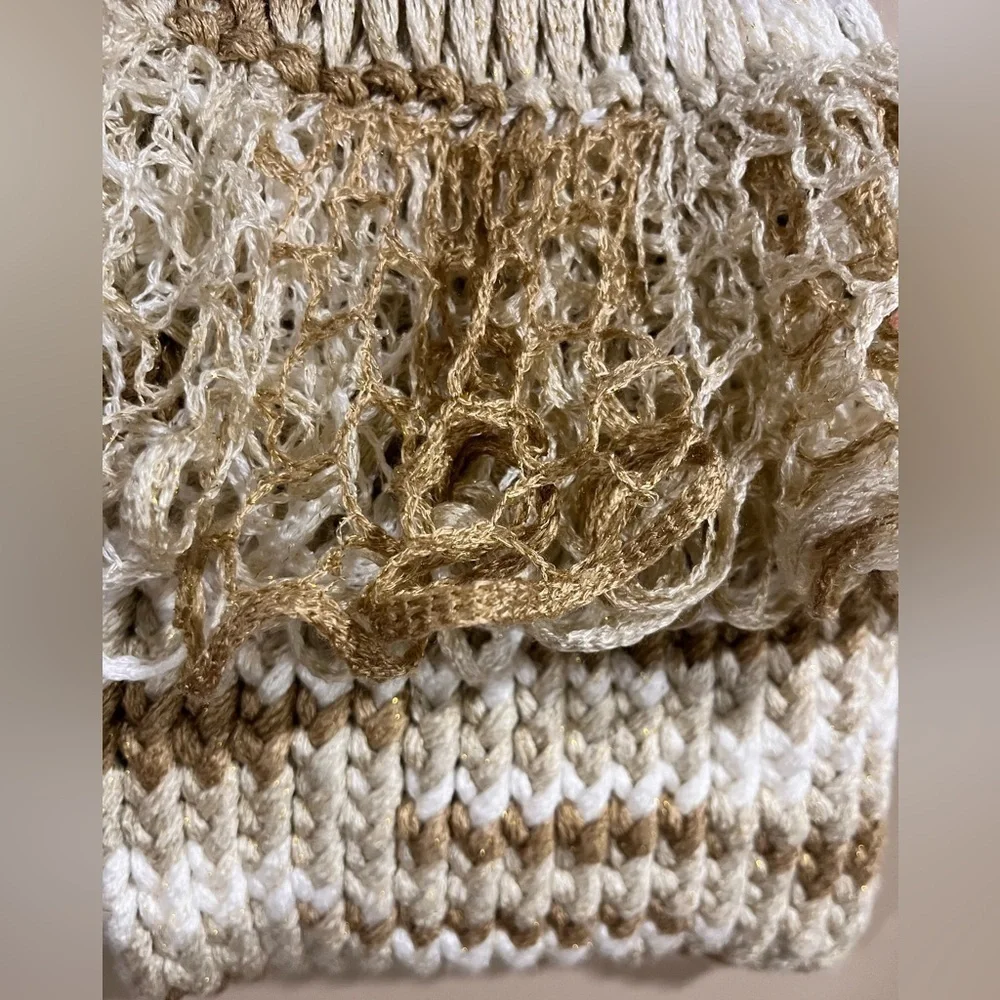 Handmade Knit Crochet Clutch Purse Granny Bag Vintage Style Kiss‎ Lock Handle